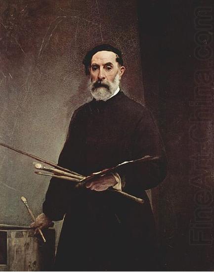 Self-portrait at the age of 69., Francesco Hayez